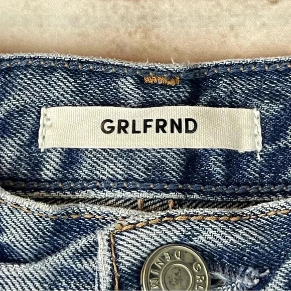 GRLFRND Karolina Distressed High Rise Skinny Jeans Size 26 I Put A Spell On You - Picture 3 of 10